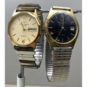 Lot of 2 Jules Jurgensen Watches 4538 and 4886 for Parts or Repair AS/IS